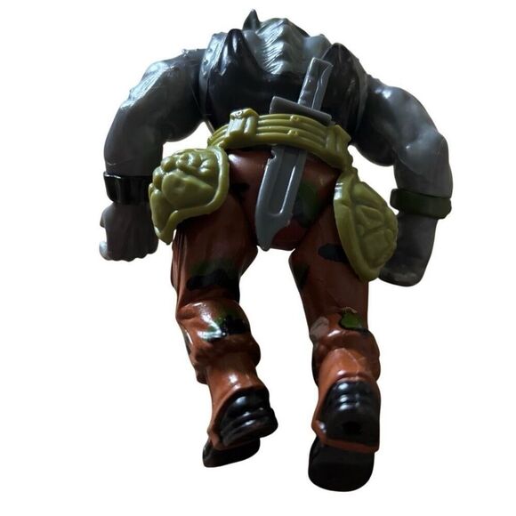 Teenage Mutant Ninja Turtles Rocksteady Hard Head 1988 Action Figure Complete - Picture 5 of 6